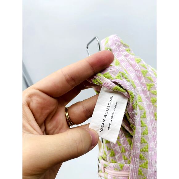 razan alazzouni pink & green Wide Leg pants - Picture 4 of 5